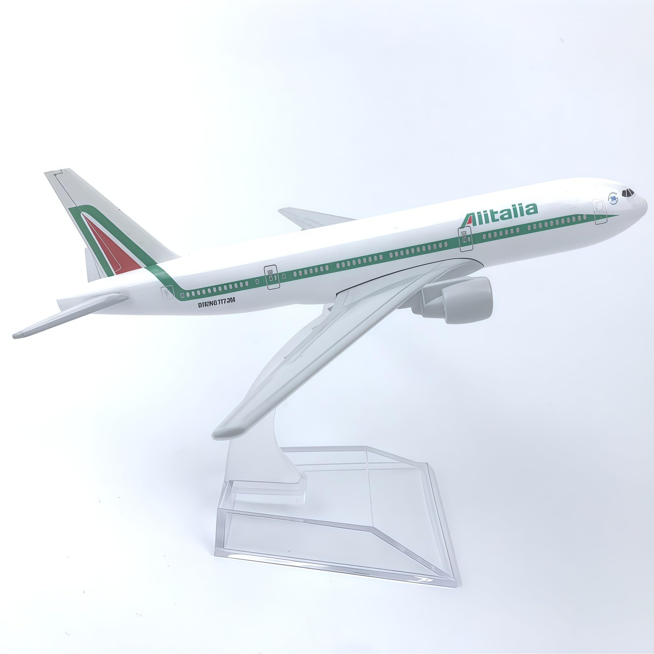 LGSRSNXHTX B777 Alitalia Italian Tricolor Diecast Airplane Model 1:400 Scale Alloy Metal Collectible Display Gift Ornament