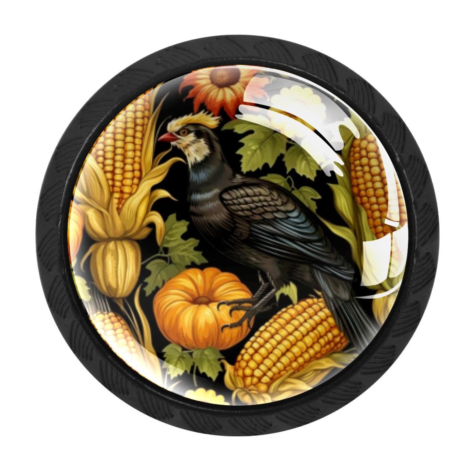 CHENZZZZ 4 Pack Thanksgiving Corn Drawer Knob Cabinet Hardware