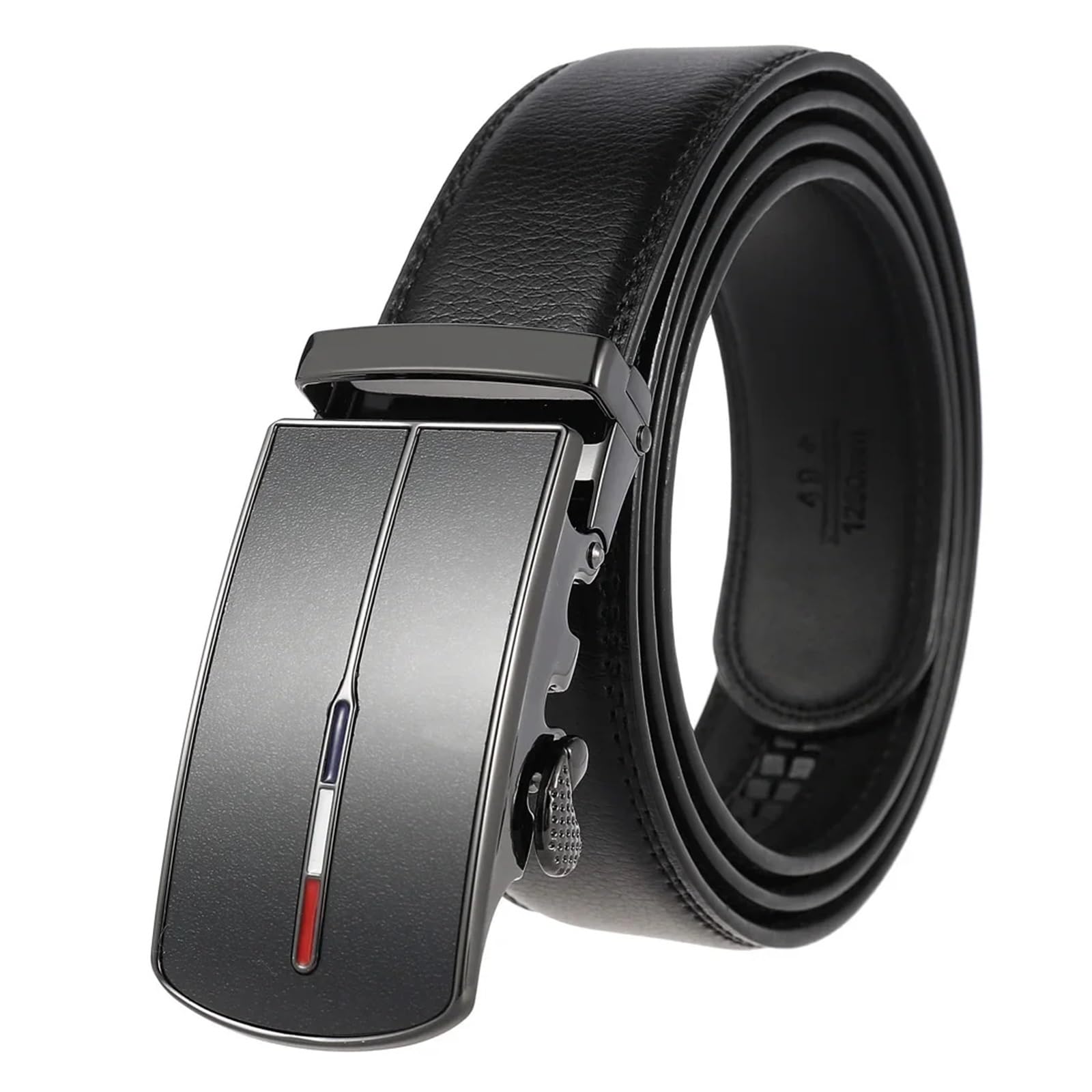 Cintura Uomo Cinture da uomo in pelle con fibbia automatica, cinture da uomo nere e marroni, 3,5 cm