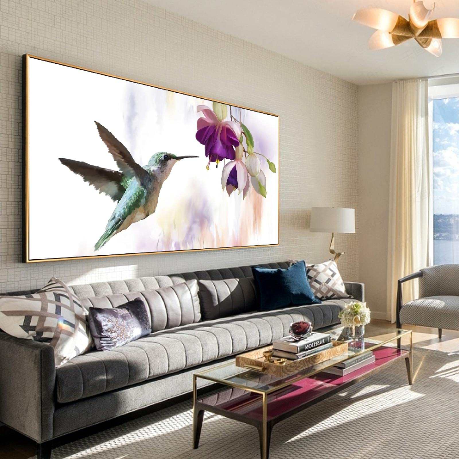 Tableau oiseau cueillette nectar impression sur toile haute définition - 8