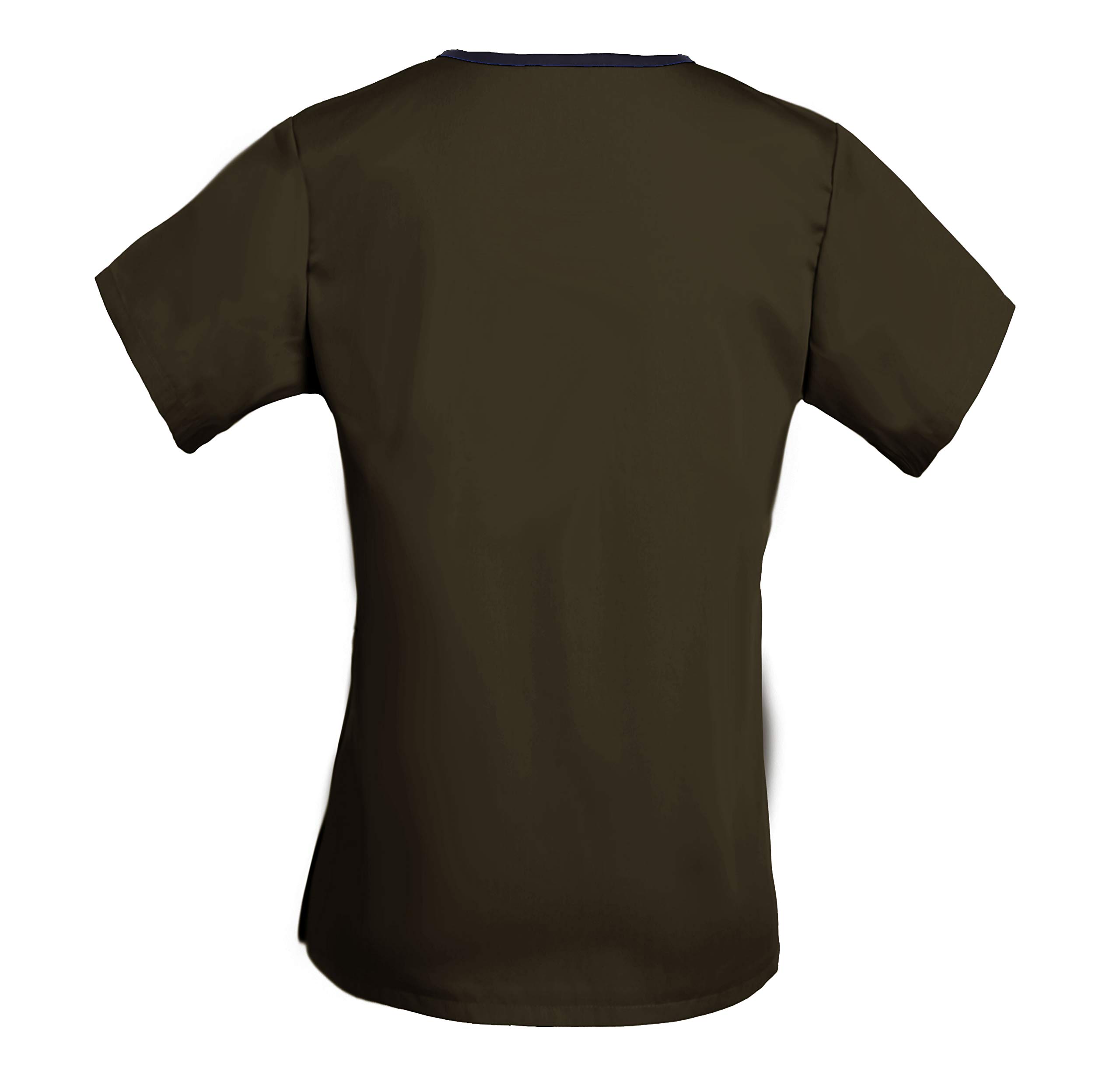 Women's Scrub Top Mock Wrap Scrubs Top Olive