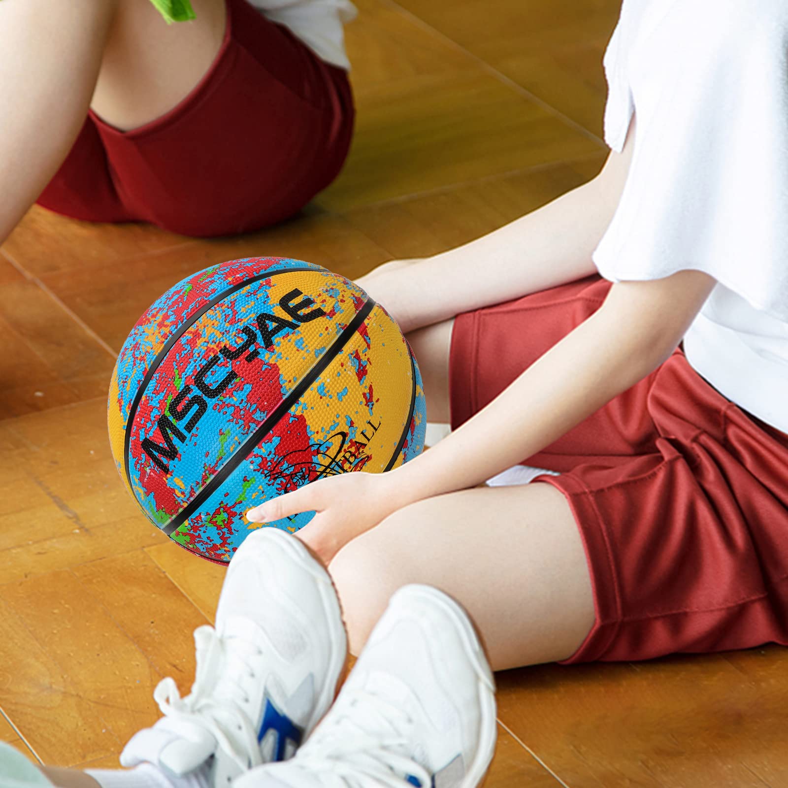 Pallone Basket Taglia 5,Palla Basket per Bambini,Mini Pallacanestro Taglia 3, Ideale per le Mani dei Bambini, in Gomma da Basket.