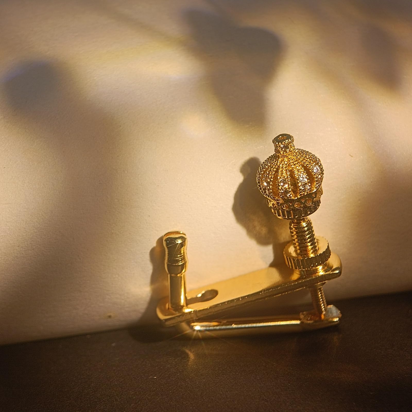 Handmade Creative Violin Fine Tuning Violin Tuners Violin Screw Violin String Adjusters for 3/4 4/4 Violins (1GOLDEN)