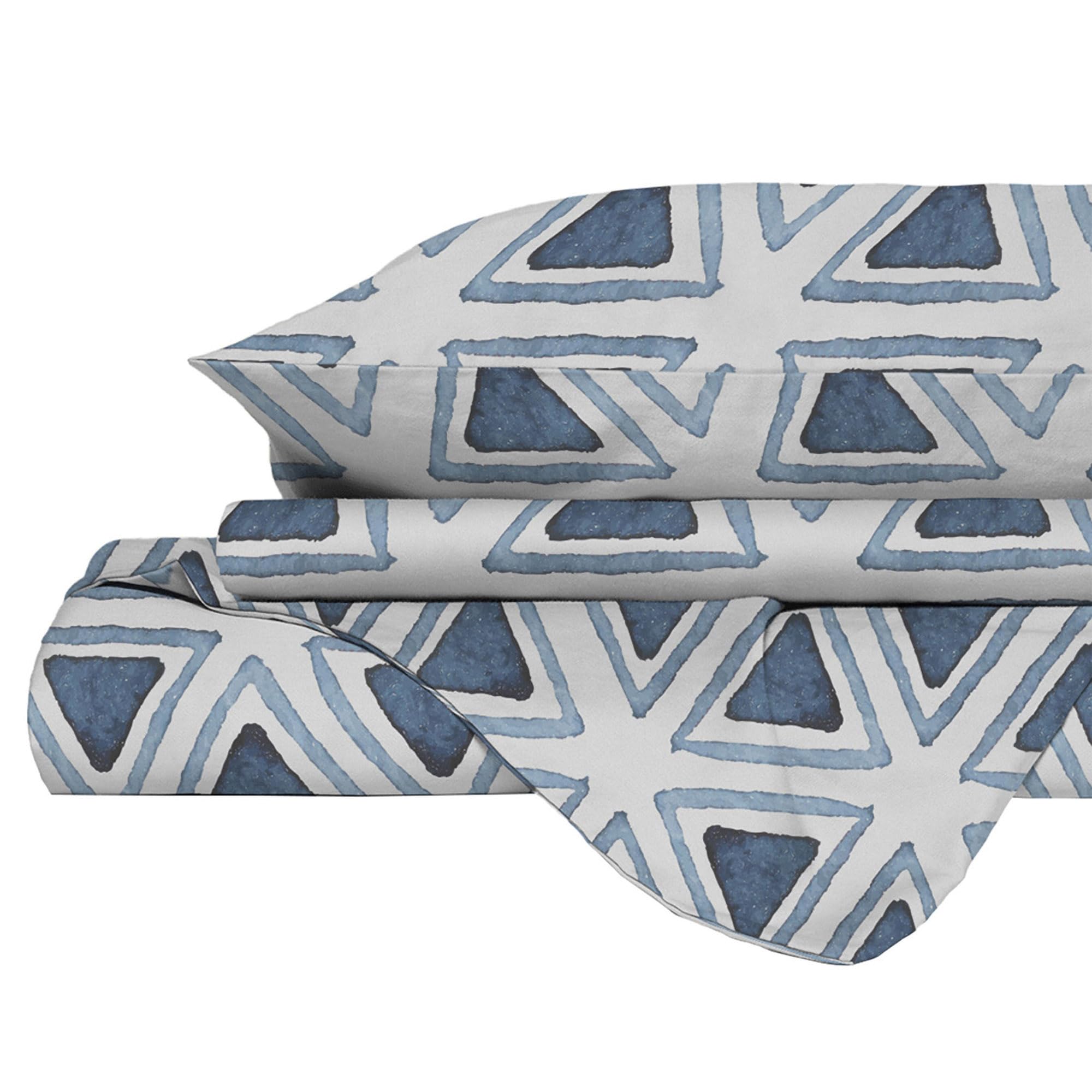 Italian Bed Linen "Fantasy Duvet Cover, Printed Microfibre, Triangoli, Double, Doppelte - Image 4