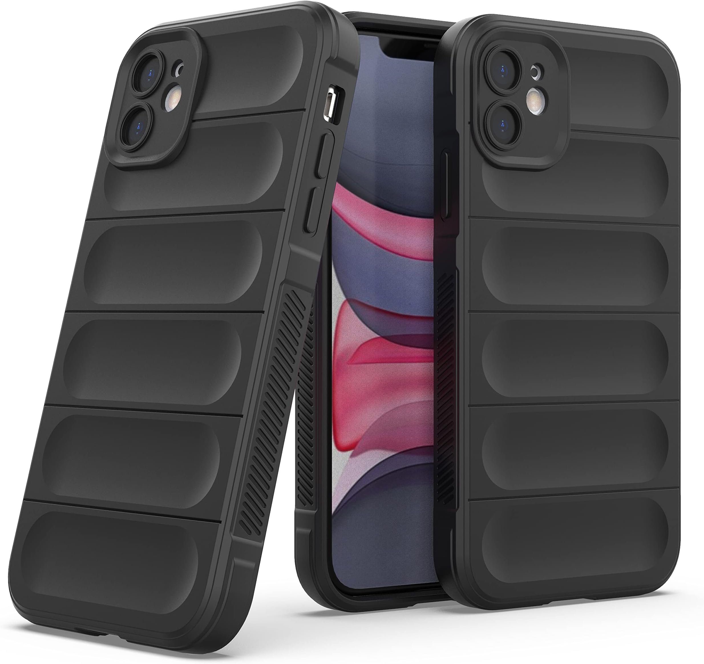 Zapcase Back Case Cover for iPhone 11 | Compatible for iPhone 11 Back Cover | Liquid Silicon Magic Case with Camera Protection | Black