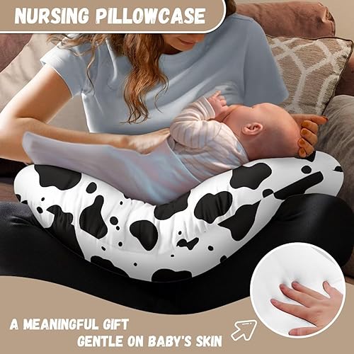 Miniatura 6 de Funda de lactancia suave y adorable para almohadas de lactancia materna con transpirable, se adapta al recién nacido, funda de almohada en forma de