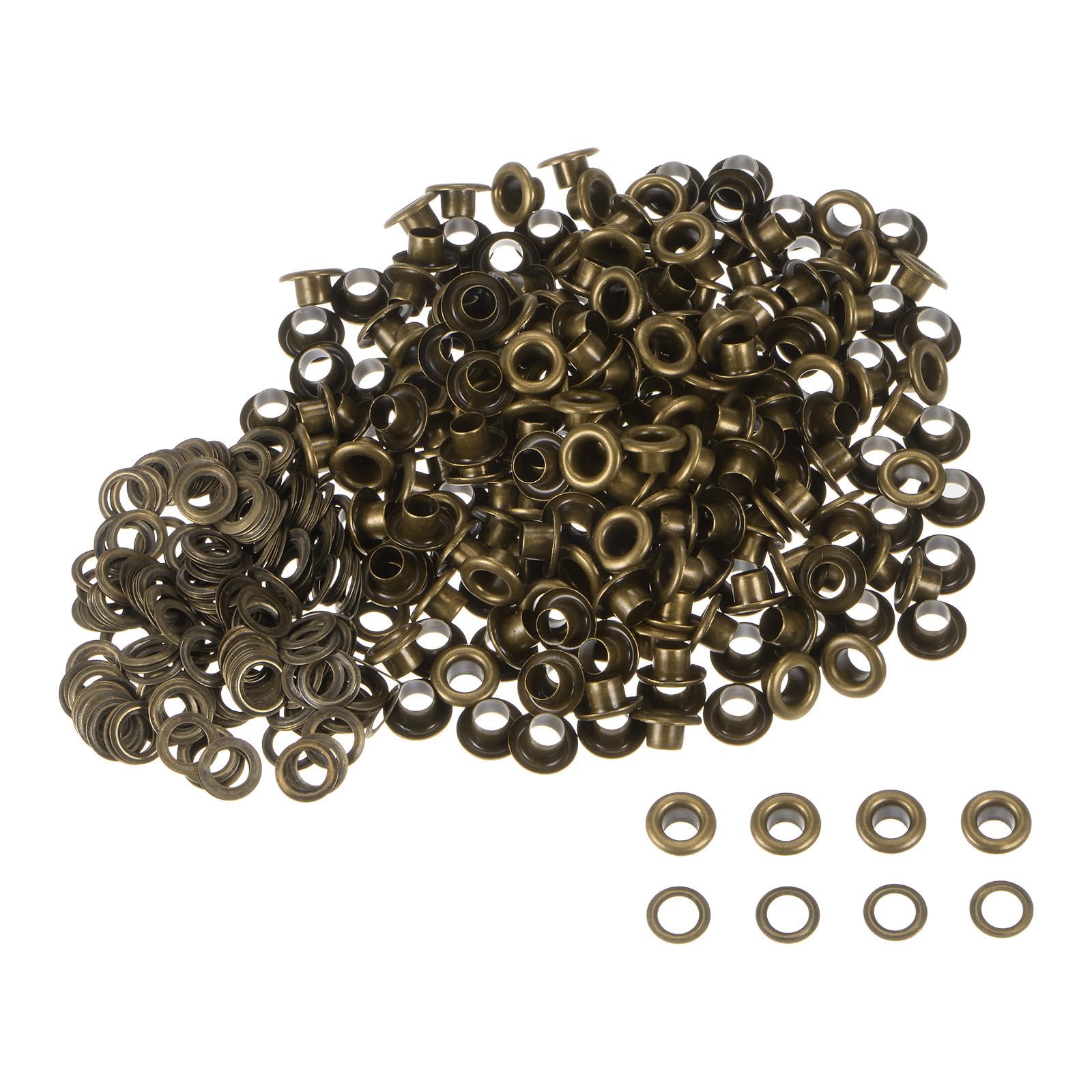 TA-VIGOR 3mm 1/8 Inch Grommets Kit Metal Eyelets with Washers Bronze 300pc