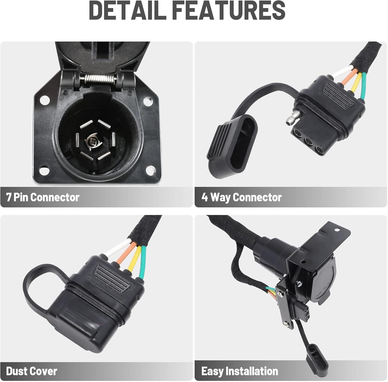 Oyviny Multi-Tow 7 Way and 4 Way Flat Trailer Adapter for 2003-2009 Toyota 4Runner/2003-2009 Lexus GX 470, Factory Tow Package Required