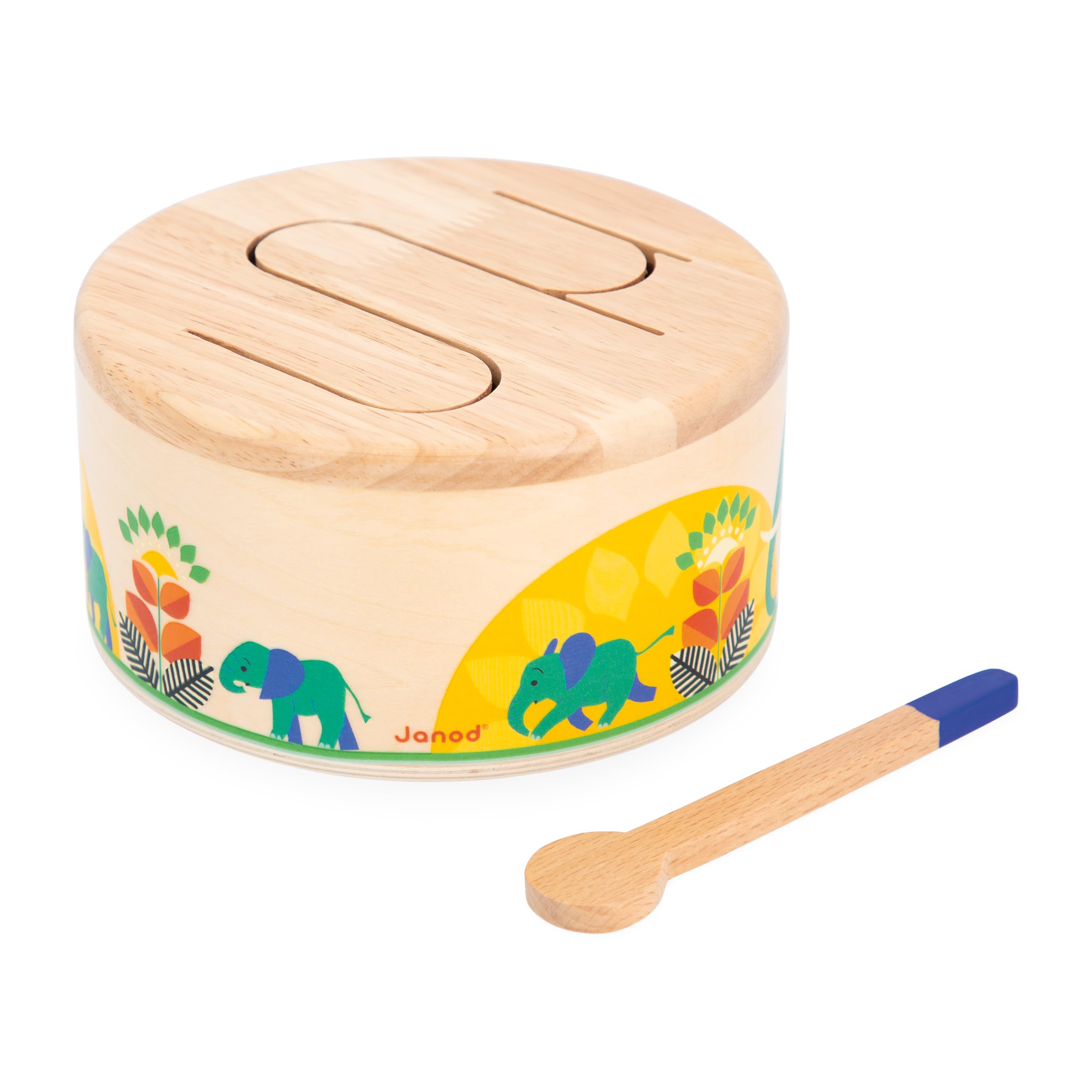 Bcuuozeeing Montessori - Tamburo da spinning con specchio, per bambini dai 1 2 3 anni, giocattolo in legno, idea regalo, giocattolo impilabile, regalo per bambini