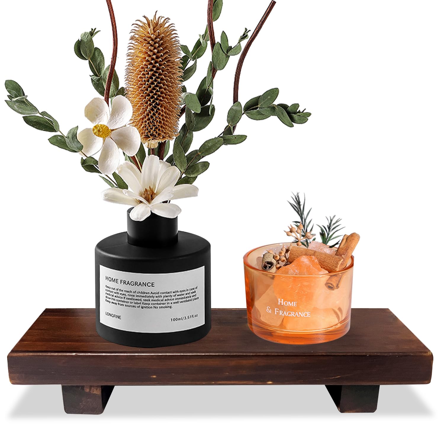 TUAROYO Bathroom Decor Wood Risers Display, Farmhouse Wood Pedestal ...