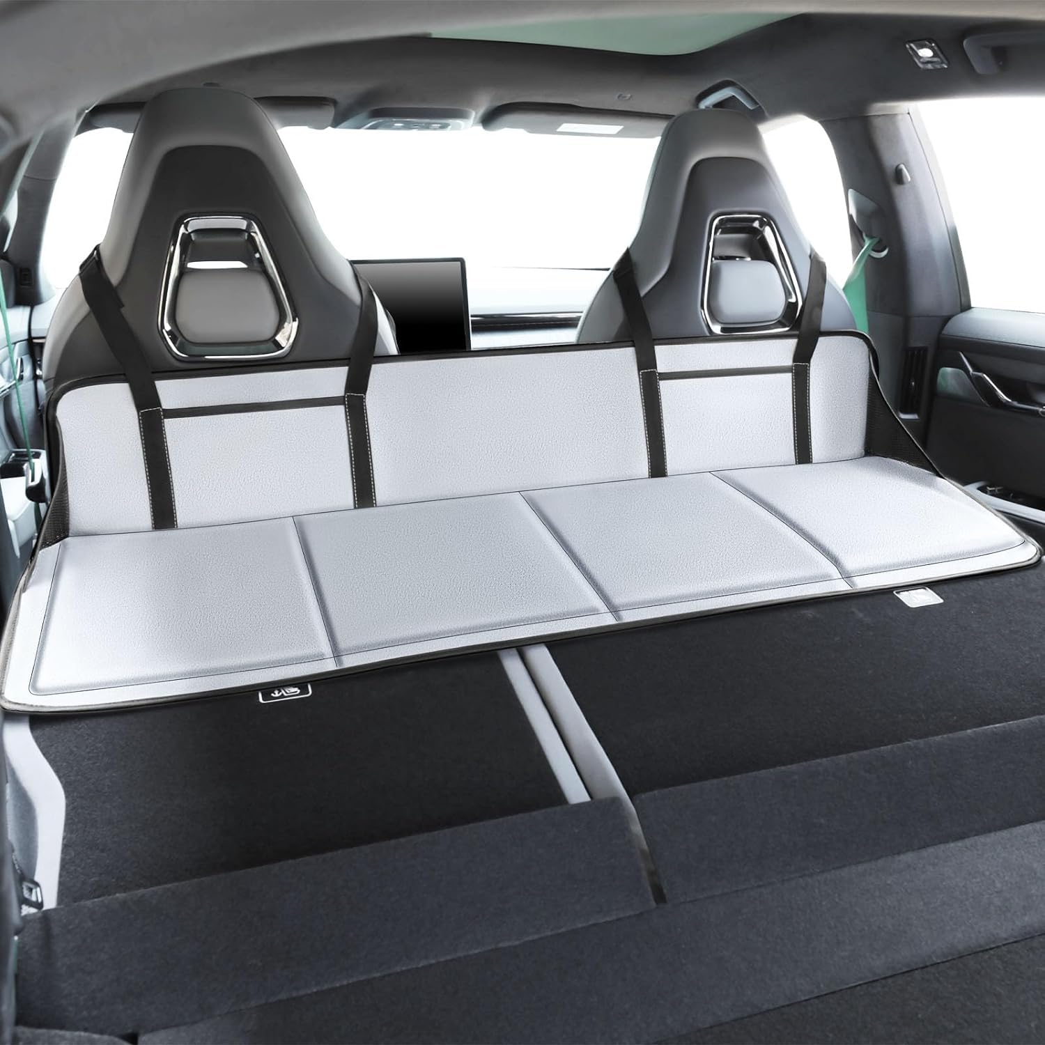 Non-Gonflable Matelas de Voiture pour Renault Clio 5 Door Hatchback 2013-2019, Augmente l'espace de lit, Accessoires de Matelas pour SUV avec Coffre Plat,B-Grey