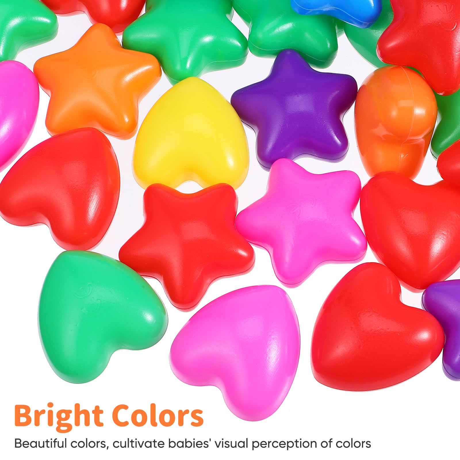 ifundom Set di 100 palline colorate con motivo a stelle e stelle, per feste di compleanno
