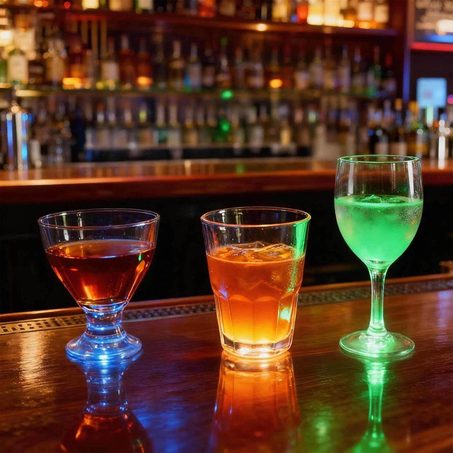 200Pcs LED Coasters for Dirnks,10 Colors Light Up Coasters Led Coaster Lights for Wine Bottles,Cocktail,Bar,Party,Wedding Decor - Image 6