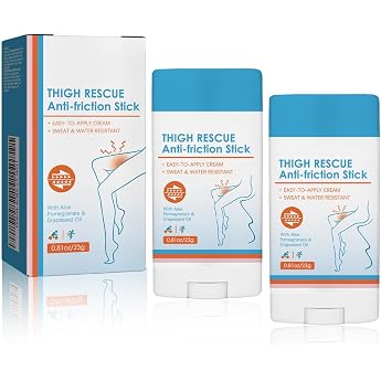 Anti-chafing stick anti-chafing stick against thigh rubbing anti-chafing balm for feet for running thigh rubbing and forearm heel protection gentle skin protection for sports and everyday use 2 pieces