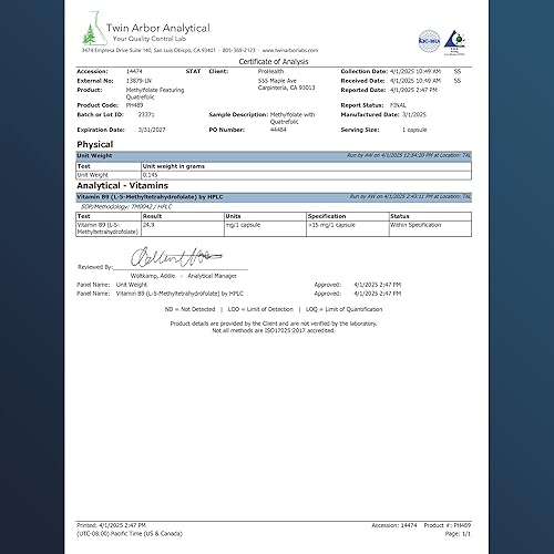 Miniatura 3 de prohealth methylfolate con quatrefolic (15mg60Cápsulas)