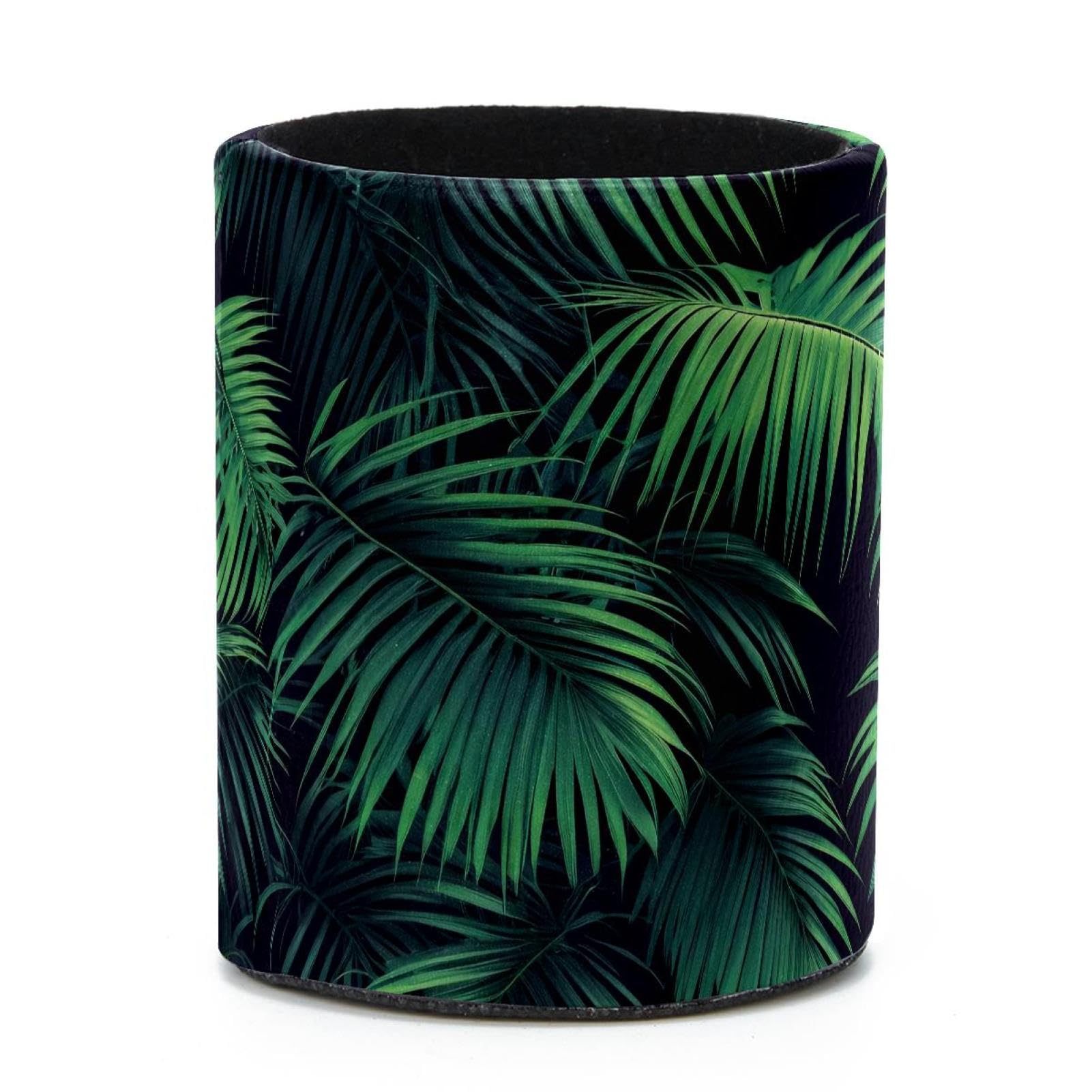 VAPOKF Round Pencil Holders for Desk, Artistic Leaves Pen Holders Pen Pot Makeup Brushes Storage Desktop Stationery Supplies Organiser for Home Office