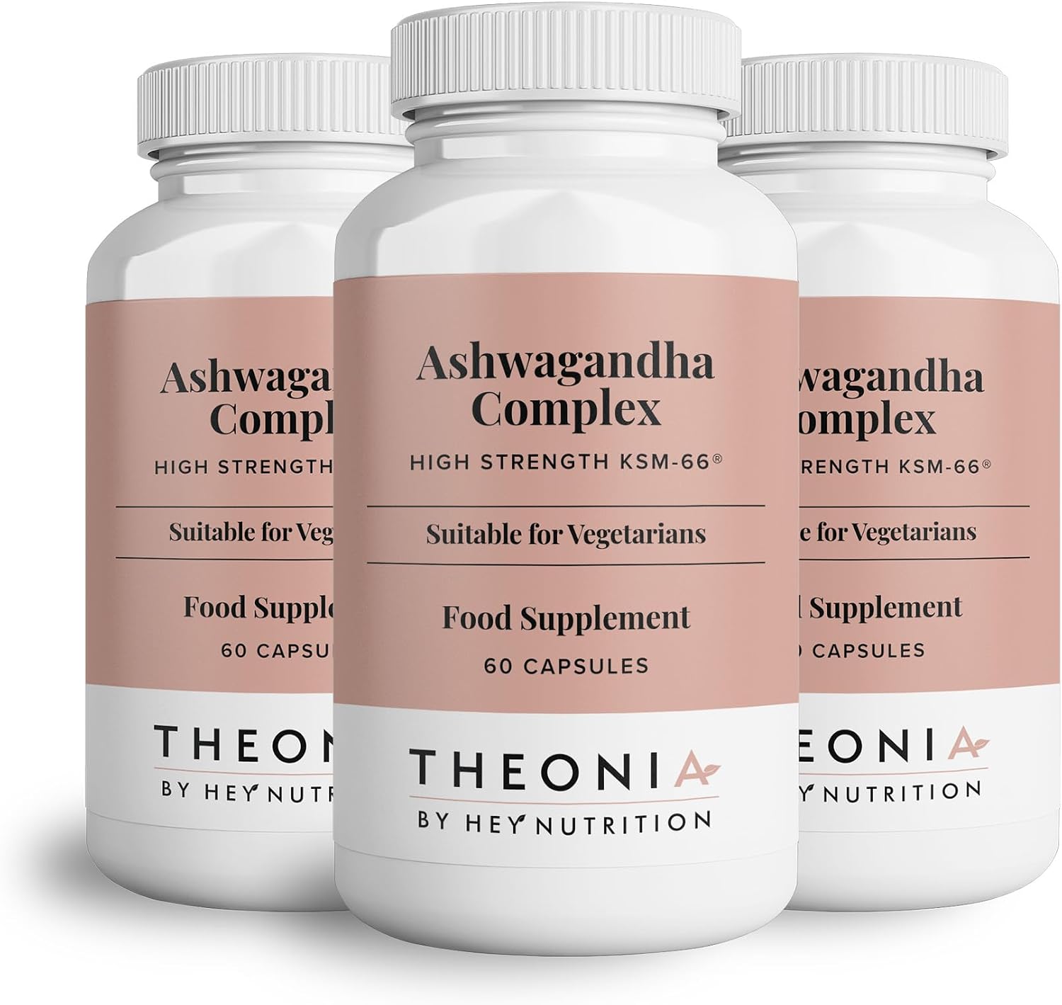 Theonia Ashwagandha Complex 9000mg Supplement - High Strength KSM-66 - Boosts Mood & Energy - Reduces Stress & Anxiety - UK Manufactured - All Natural, Non-GMO - 3 Pack - 180 Vegetarian Capsules