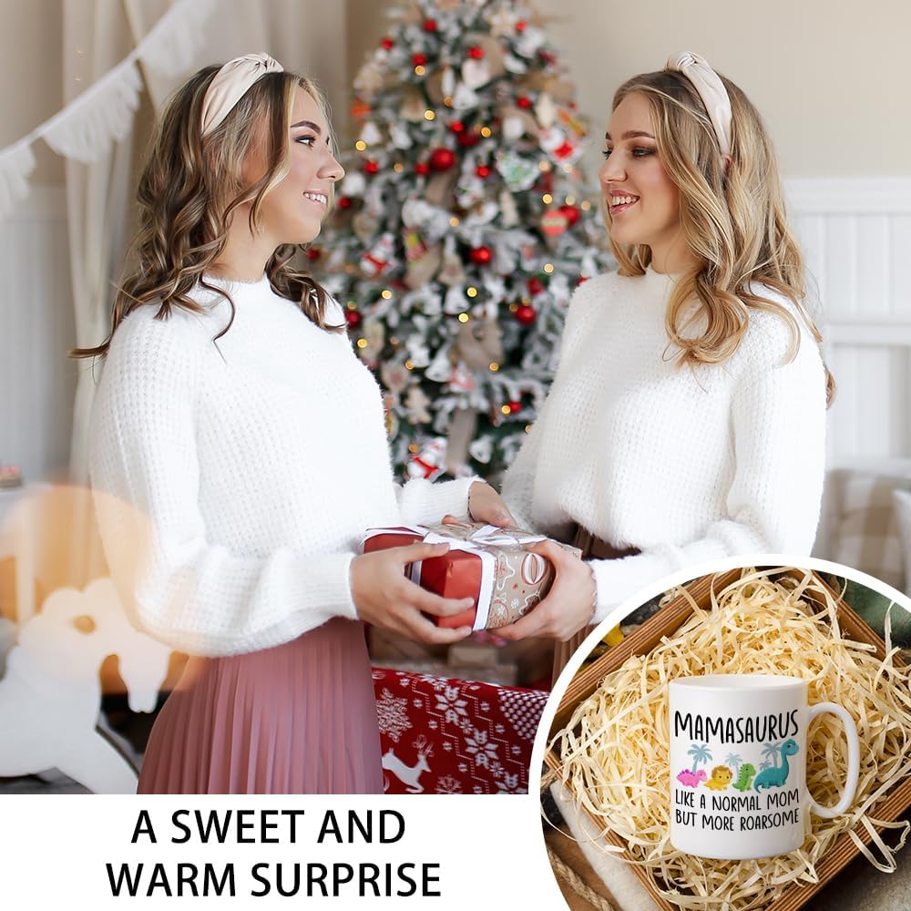 Mamasaurus Like A Normal Mom But More Roarsome Ceramic Coffee Mug for Women Mom Mama, Appreciation Birthday Gifts for Aunt Grandma Mother, Funny 11oz Dinosaurs Mug, Mothers Day Gifts - Image 6