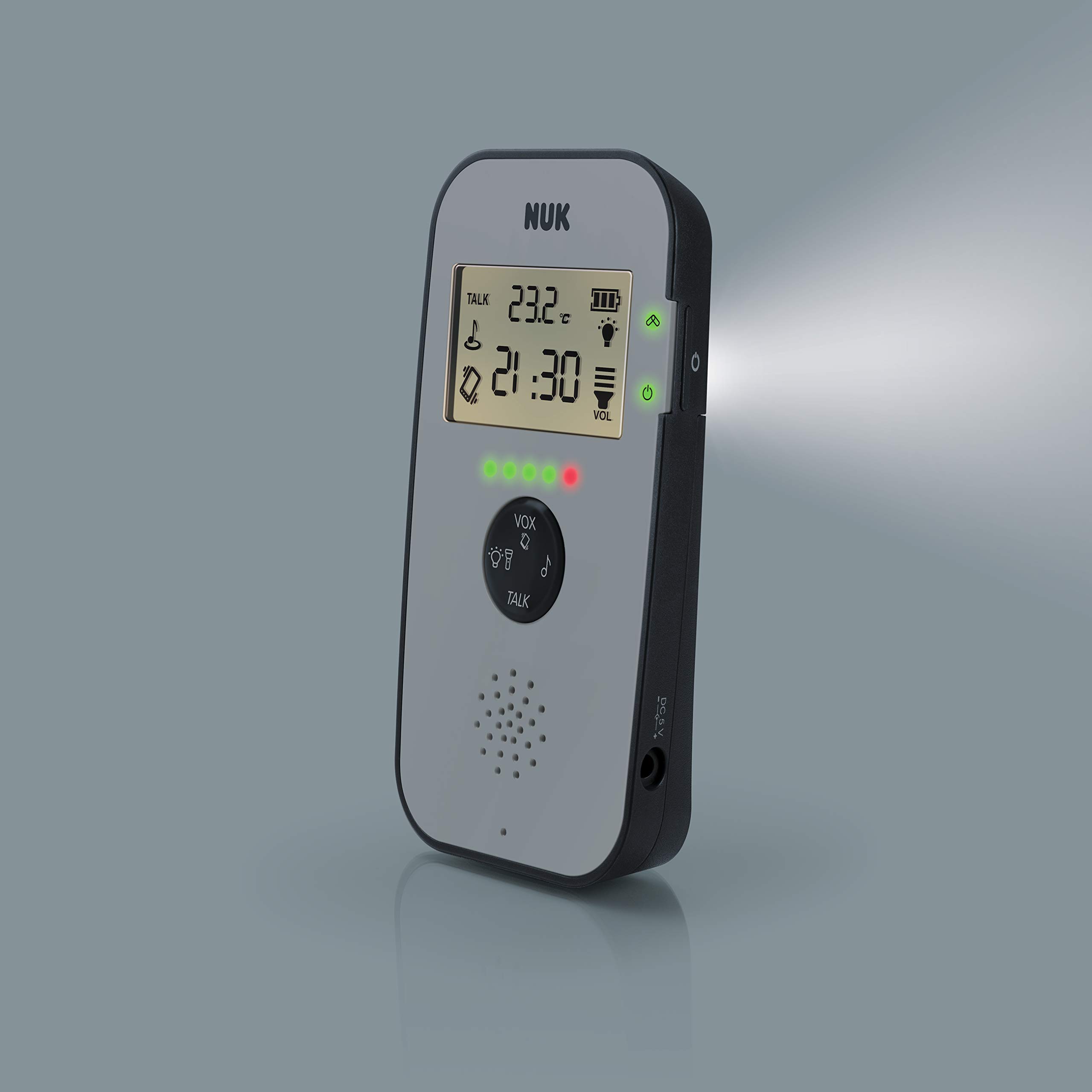 NUK Babyphone 530D Eco Control Audio Display Digital Babyphone con display, privo di radiazioni ad alta frequenza in modalità Eco