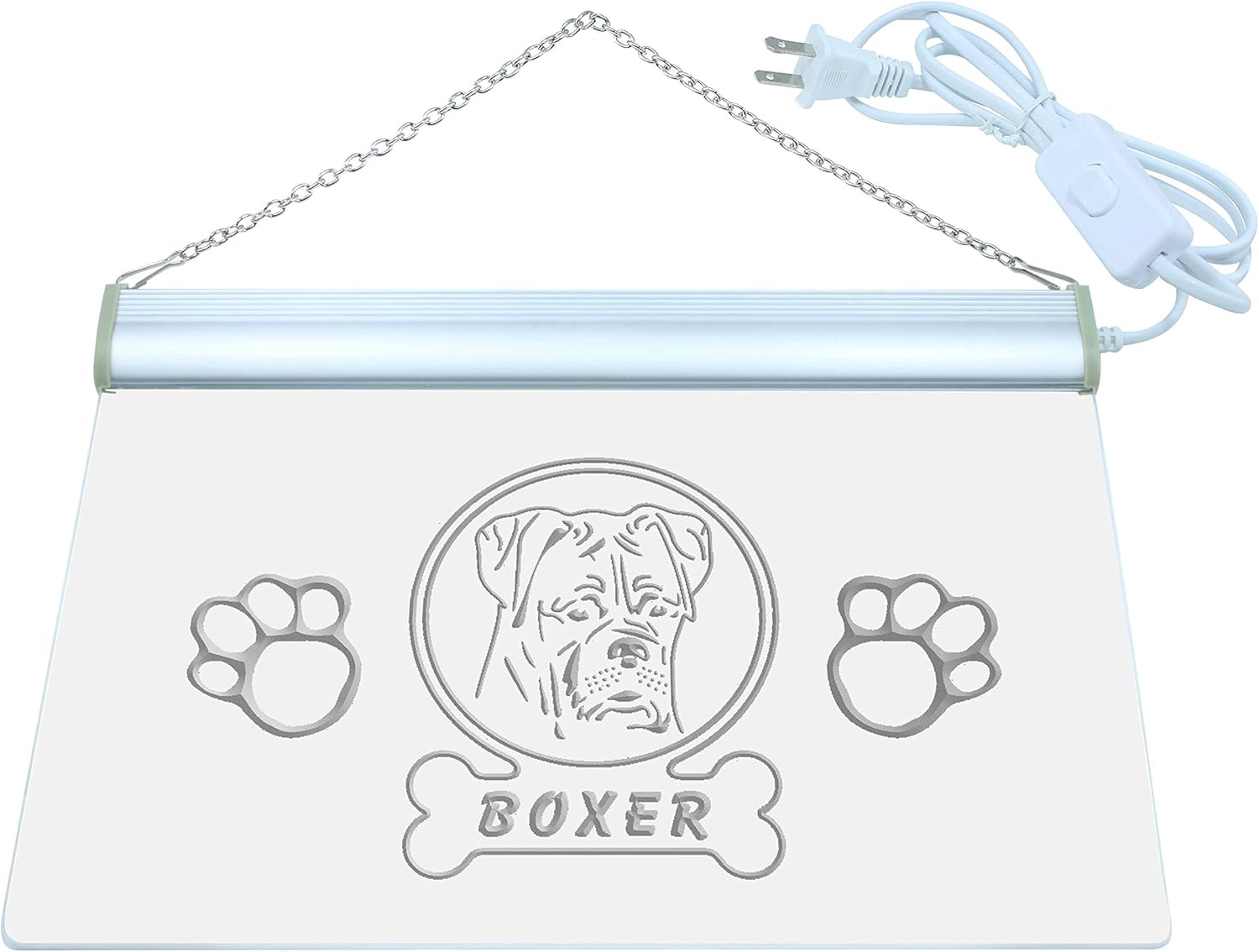 ADVPRO Boxer Pet Dog Paw Print Shop LED Neon Sign Multi-Color 16 x 12 Inches st4s43-j952-c