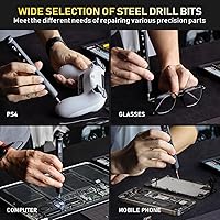 Vista 5 de Small screwdriver set,71 in 1 electric screwdriver cordless with LED light,5 torque settings,MAX 0.6Nm,42 magnetic bit set,Crowbar and tweezers,Pc