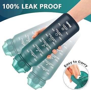SLUXKE 17oz Insulated Water Bottle with 2Lids(Straw Lid & Spout Lid), 500ml Stainless Steel Water Bottle Double Walled Leakproof, Reusable Metal Bottle Keep Cold & Hot for Men, Women BLUE BLUE