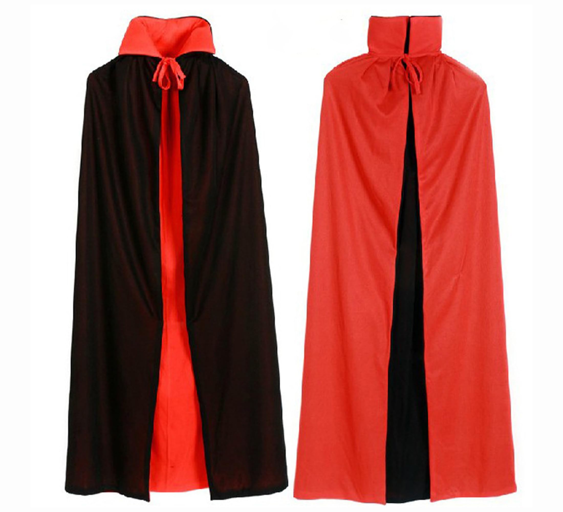 RUIXUEHalloween Cape Double Layer Stand Collar 140 cm Vampire Cape Unisex Black Red Double Sided Vampire Cape Halloween Vampire Costume for Halloween Masquerade Party Cosplay