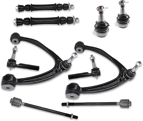 Kit de suspensión de brazo de control superior delantero de 10 piezas, barra estabilizadora, varillas de repuesto para Cadillac Escalade 07-14,