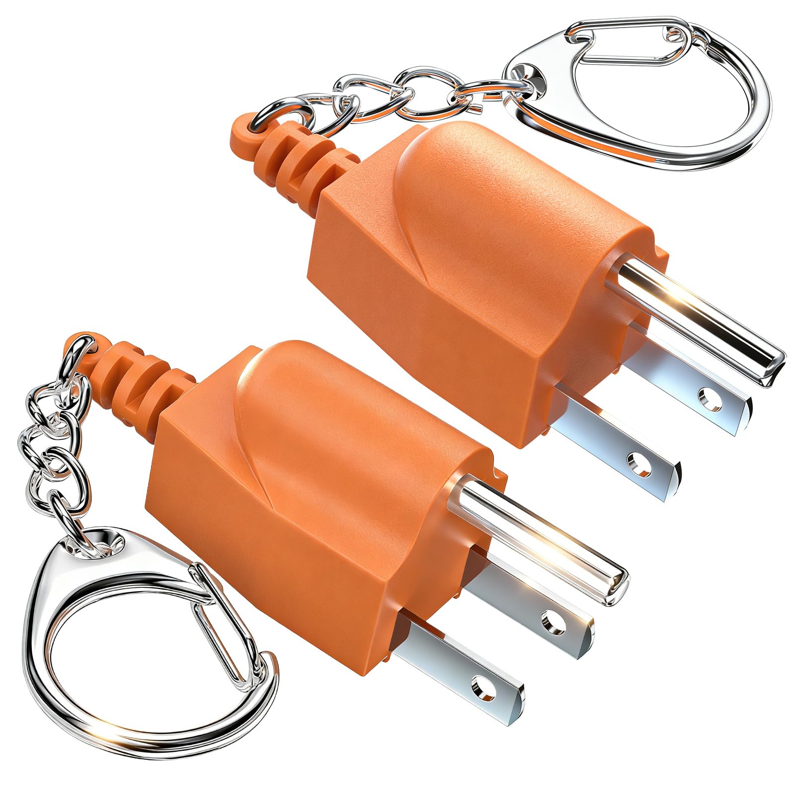 Neutral Ground Bonding Plug - Floating Ground Adapter for Portable Inverter Generators, RVs, Motorhomes & Campers (NEMA 5-15P/TT-30R),with Keychain, Improve Generator Grounding Security--2Pack