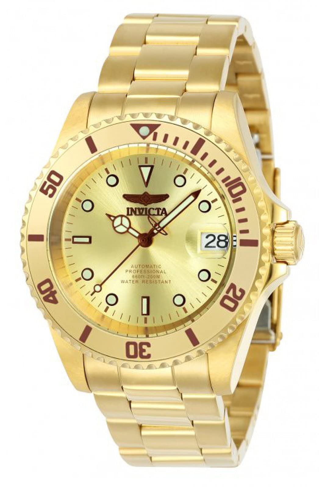 Invicta Men's 'Connection' Automatic and Stainless Steel Casual Watch, Color:Gold-Toned (Model: 24762), Bracelet Type
