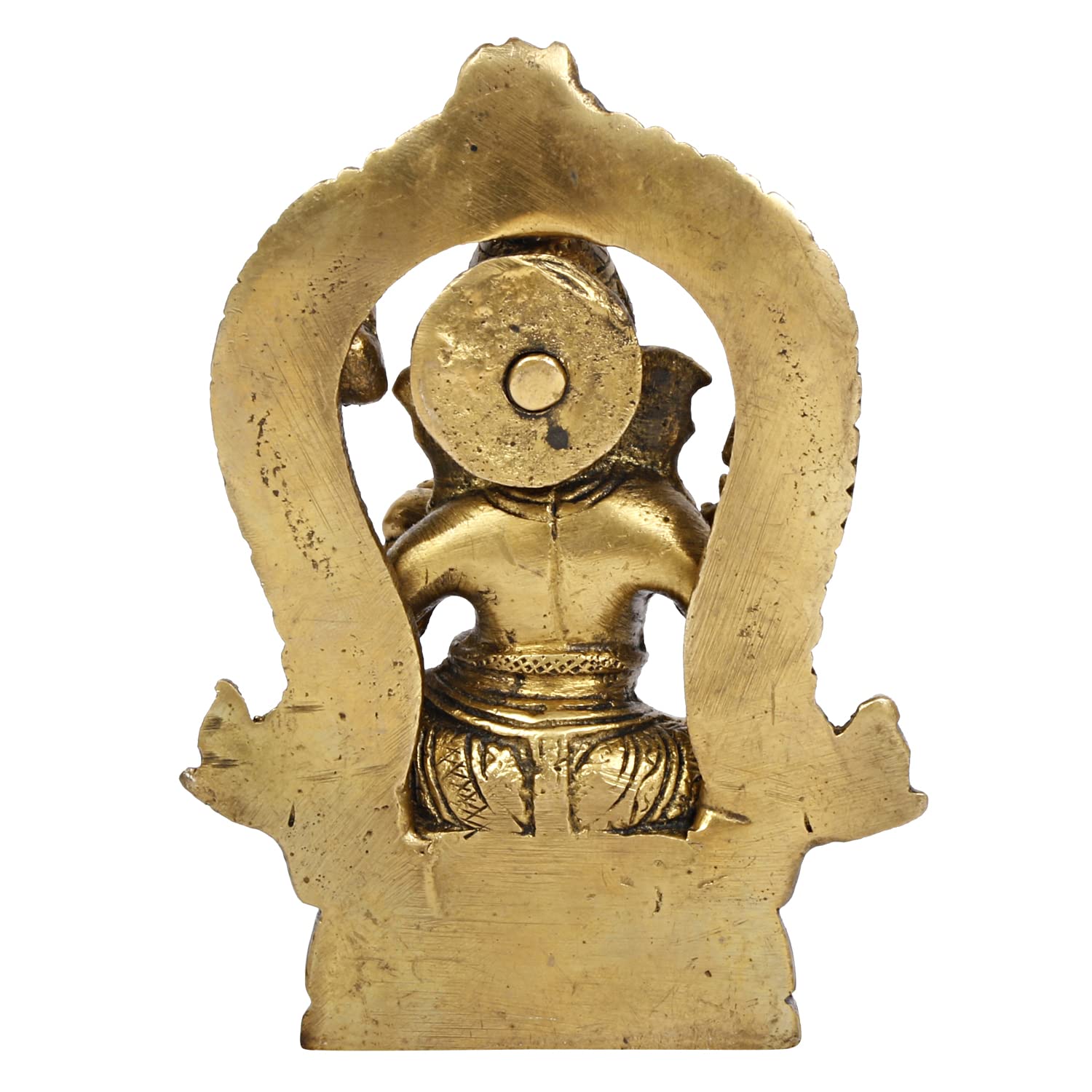 Statue de Ganesh Bhagwan en laiton pour décoration de maison, entrée, cadeau Diwali Puja, hauteur 11,4 cm.