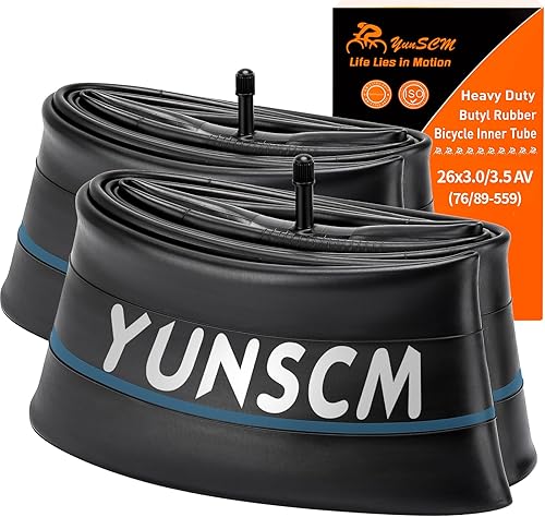 2 tubos de bicicleta eléctrica resistentes de 26 x 3.0 de 26 x 3.0/3.5 AV32mm Schrader 76/89-559 tubos interiores compatibles con tubos de