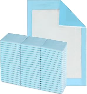 Disposable Standard Underpads Incontinence Bed Pads 17”x24” Lt. Blue-Comfortable Chucks Pads Disposable for Adults-Soft Bed Pads for Elderly/Adult Patient 48821 (Pack of 50)