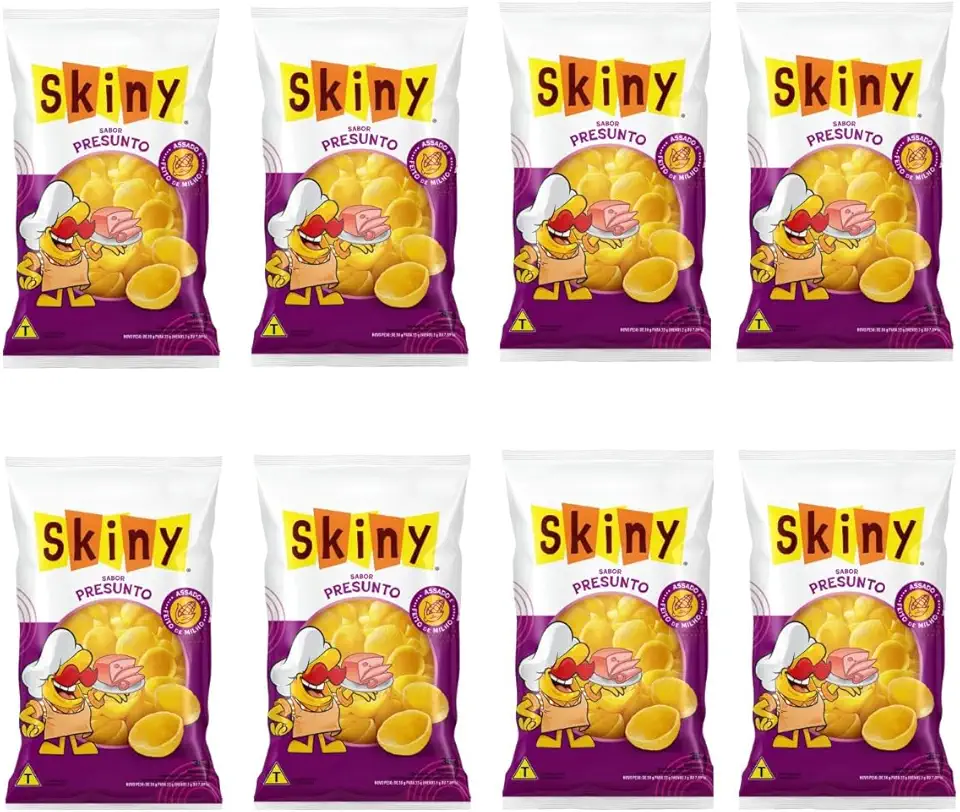 Kit 10 Salgadinhos de Milho Skiny sabor Presunto 35g pepsico