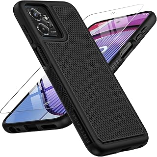 FNTCASE for Motorola Moto G Power-5G/G-5G 2023 Case: Dual Layer Heavy Duty Cell Phone Protective Cover Shockproof Rugged with Non-Slip Textured - Military Drop Protection Bumper Tough - (Black Matte)