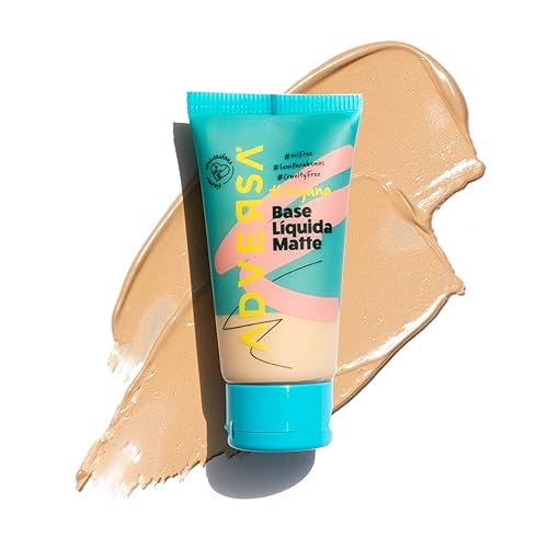 ADVERSA - Base líquida vegana mate - Maquillaje facial, maquillaje de base de cobertura completa, belleza y cuidado personal - Sin crueldad, sin