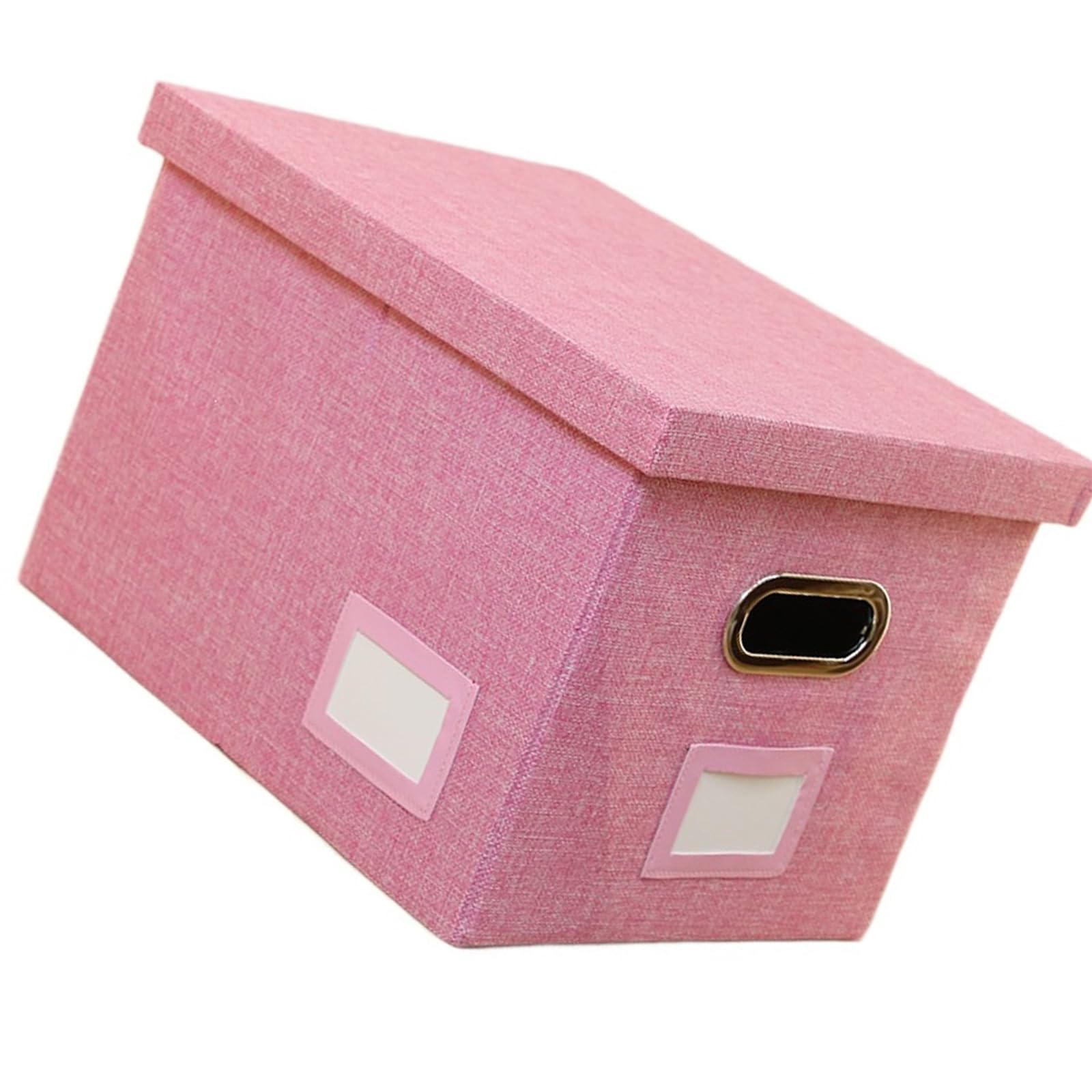 Msioytog Sturdy Foldable Storage Box with Carrying Handle Ideal for Files Books and Toy Offices File Storage Solution
