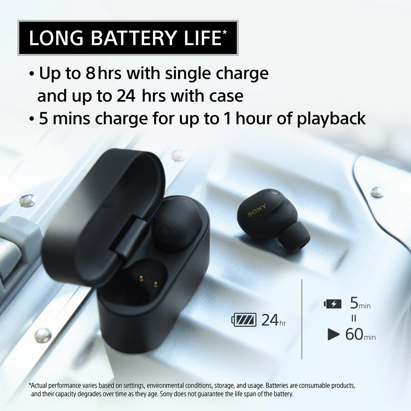 Sony WF-1000XM6 The Best Truly Wireless Noise Cancelling Earbuds (2026 Model), Bluetooth in-Ear Headphones, with Studio-Quality Sound, Up to 24 Hours of Battery Life, Black