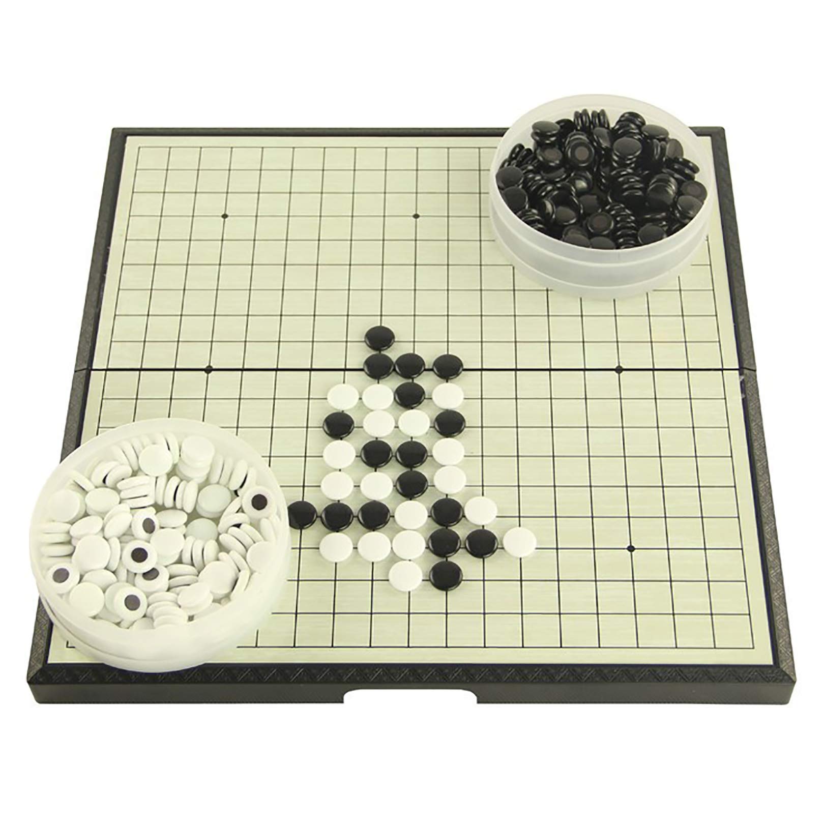 QDYGo Board Game, 2-Player Go Game Set Magnetic Folding Board Weiqi Educational Games for Kids Adults - Easy to Store