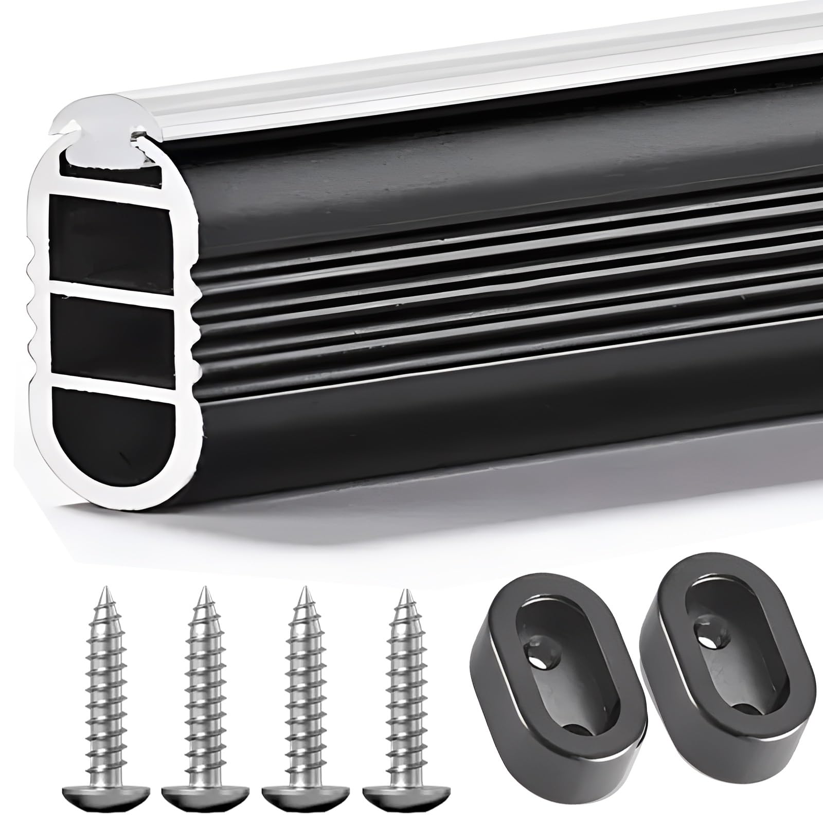 Vestiti Ovale Tubo Armadio Asta Guardaroba Nero Tubo Mobili 1000 - 2000 - Foto 9