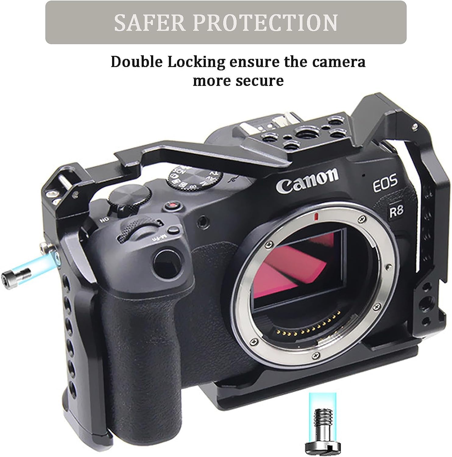 Amazon | Canon EOS R8 カメラ 専用 カメラケージ アルミ合金デジタル 