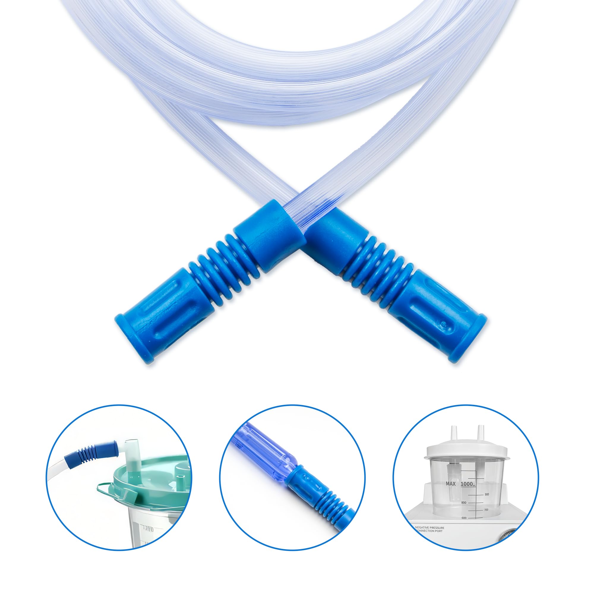 Snapklik.com : 2 Pcs Extended Suction Connection Tube, 6.5 Feet ...