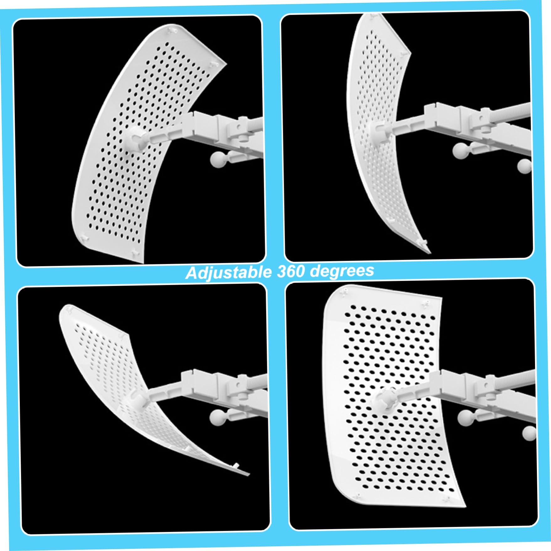 Cubierta de ventilación ajustable, accesorio de ventilación de CA de 8 pulgadas para aire acondicionado central, bloqueador de viento directo, control eficiente del flujo de aire para el hogar y la