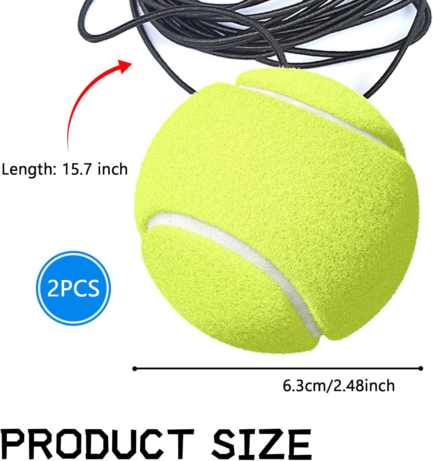 2 Sets Garage Tennis Ball Parking Aid Sensor, Height Adjustable Car Parking Assistant Stopper with Lanyard for Garage, Stop Sign Indicator Ball Kit Guide System Stoppers for Your Vehicle