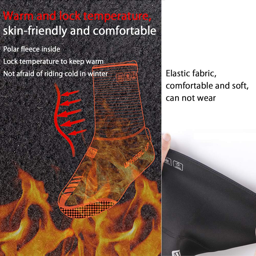 Cubrezapatillas de Ciclismo Impermeables, Cubrezapatillas de Ciclismo Cubrezapatillas térmicas para Ciclismo Polaina de Ciclismo, Cuero PU, Cubrezapatillas Reflectantes de Seguridad