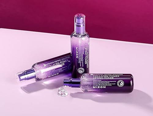 Miniatura 6 de MIZON Tónico de levantamiento de colágeno hidrolizado con colágeno hidrolizado con adenosina vitamina E hidratante para piel seca áspera y