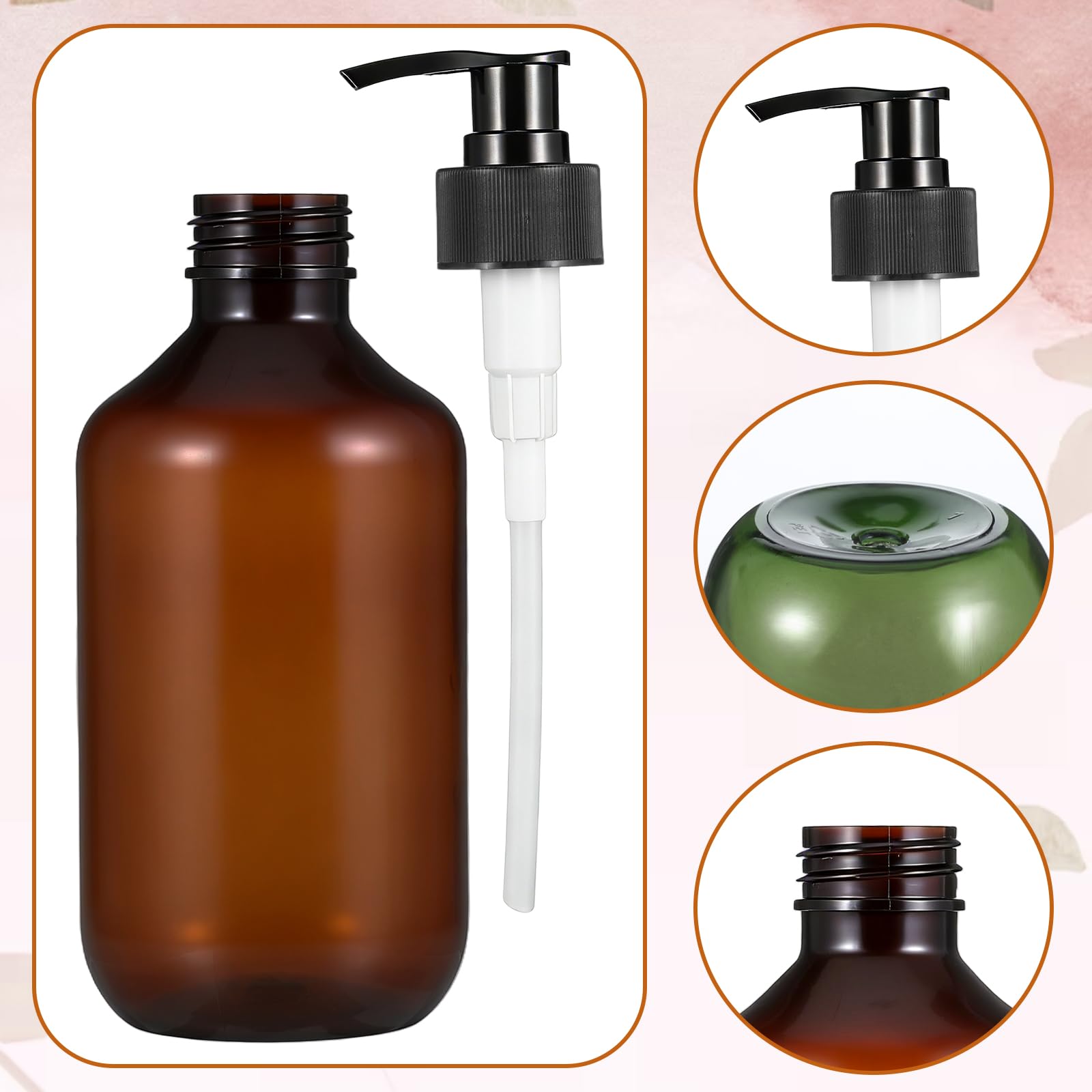 2 dispenser di sapone vuoto in plastica da 283,5 g, con pompa, ricaricabili, per shampoo, bagnoschiuma, bagno