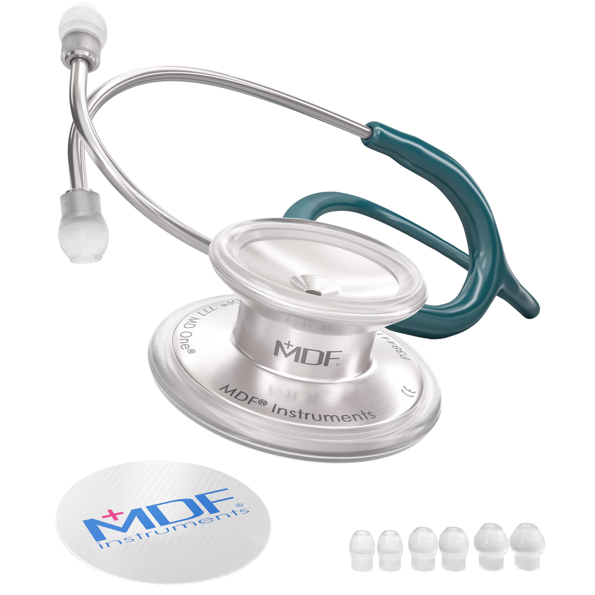 MDF Instruments MD One Estetoscopio doble cabeza de acero inoxidable - GarantÌa de por vida & Programa-piezas-gratuitas-de-por-vida - MDF77709 (Azul Turquesa)