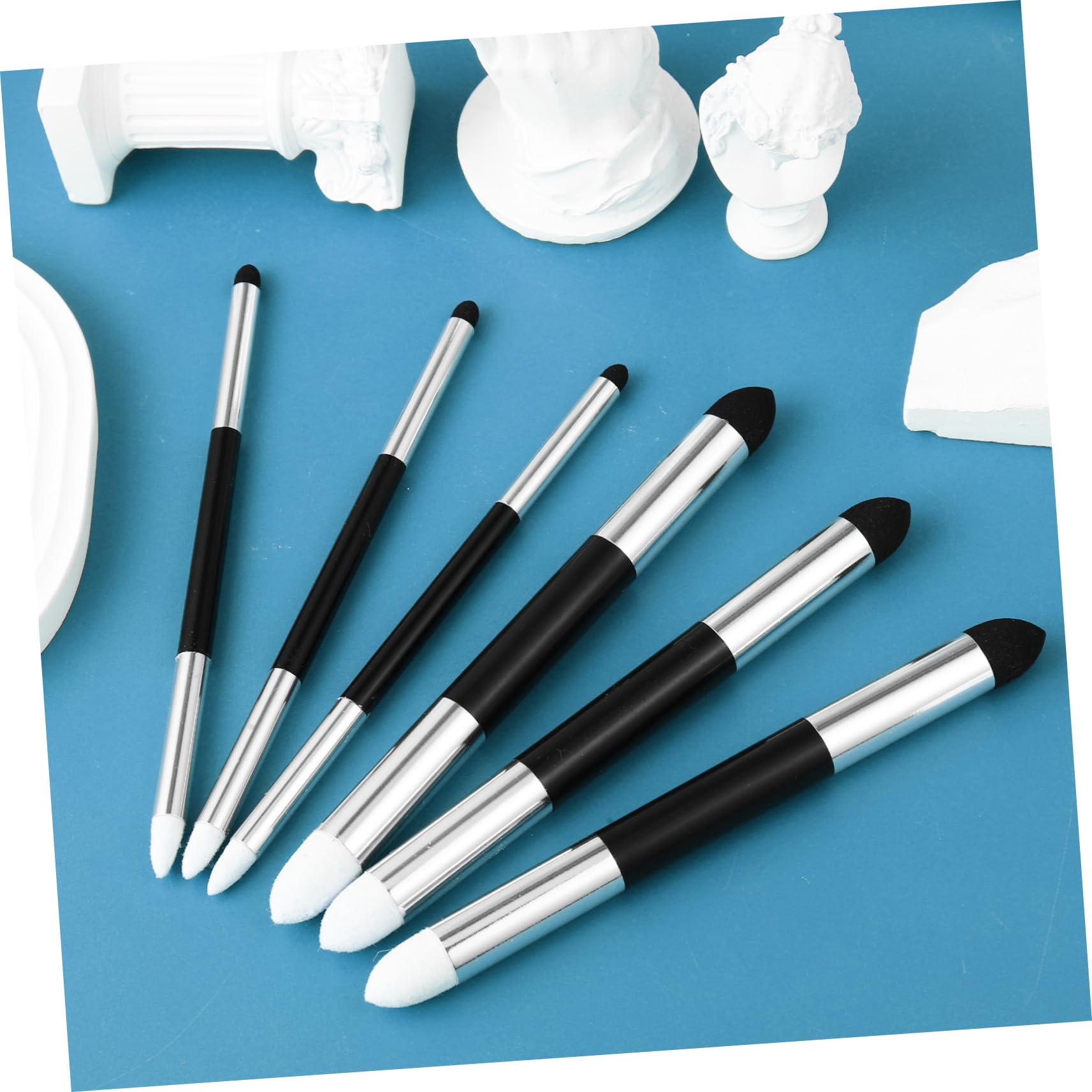 Hohopeti Art Drawing Supplies 6 Pack Blending Brush Sponge Pen for Painting Blending Stump Dual Tip Sketching Tool