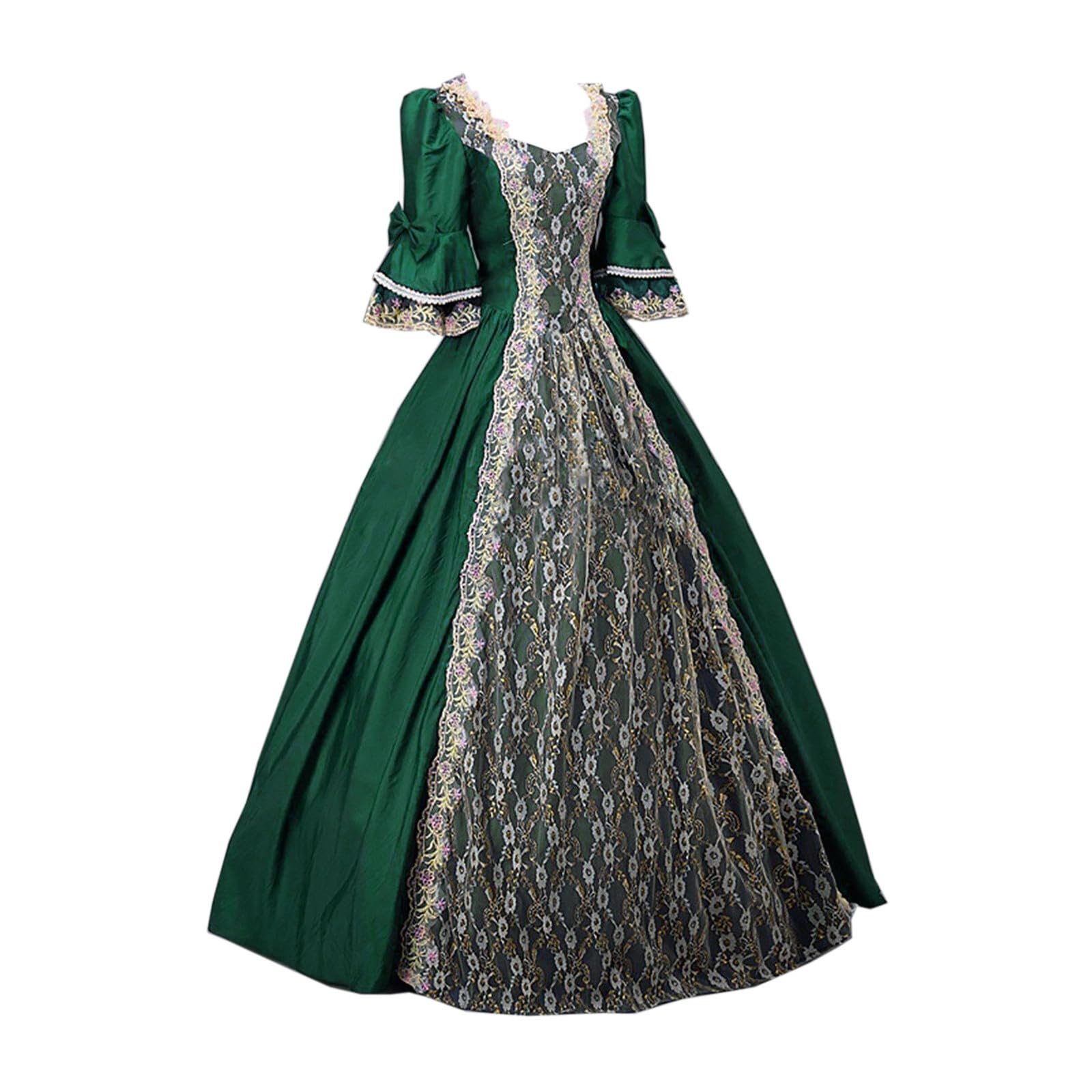 KUIH Women's Victorian Rococo Dress Ball Gown Prom Dress Marie Antoinette Royal Queen Costume Renaissance Costume 18th Century Victorian Bustle Evening Dress Halloween Costumes Masquerade Dresses